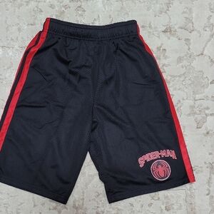 Spiderman Black Shorts with Red Stripes